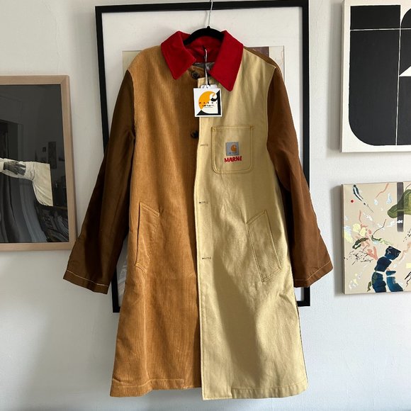 Marni x Carhartt WIP colour-block single-breasted coat - Picture 3 of 12